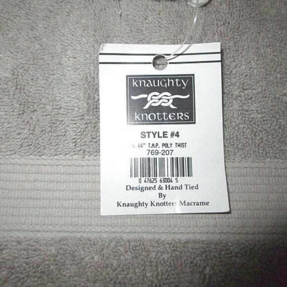 NWT Knaughty Knitters MACRAME Plant HANGER Holder WALL DECOR Patio BEADED Boho - Picture 6 of 6